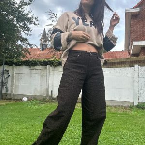 Zara Leopard Balloon Jeans